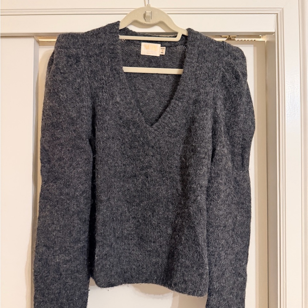 Nation LTD Charcoal V-Neck Sweater